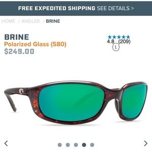 Costa Del Mar “Triple tail” 580g glass lenses